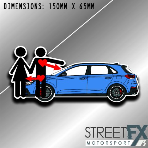 Love Lust I30 N Sticker Graphic bumper window jdm v8 car ute aussie vinyl