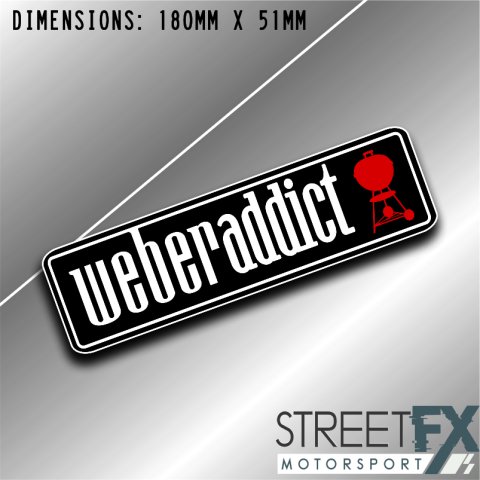 Weber Addict Sticker Decal 4x4 4WD Camping Caravan Trade Truck Aussie Adventure