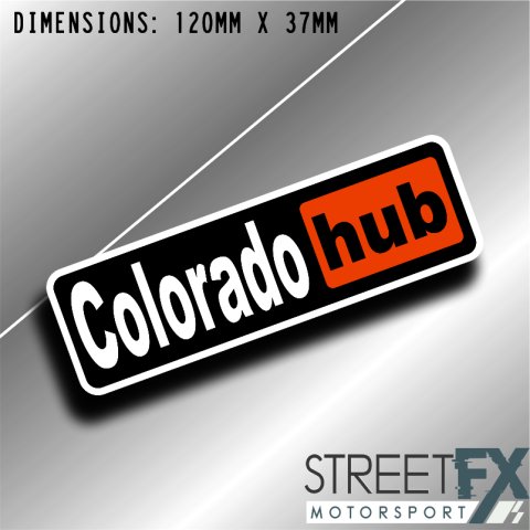 Colorado Hub Sticker Decal 4x4 4WD Camping Caravan Trade Truck Aussie Adventure