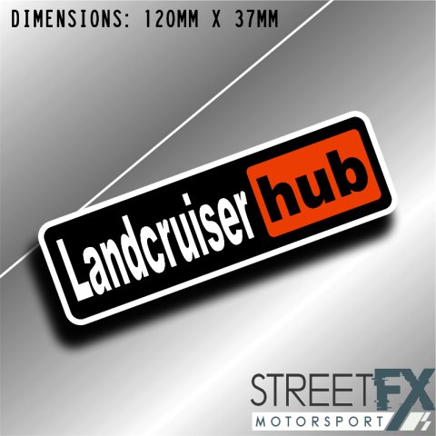 Landcruiser Hub Sticker Decal 4x4 4WD Camping Caravan Trade Aussie Adventure