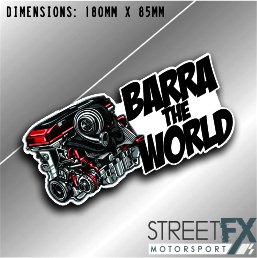 Barra The World Sticker Graphic bumper window jdm v8 car ute aussie vinyl