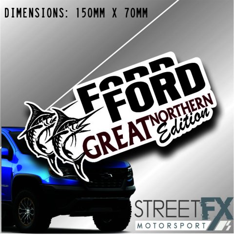 Great Northern Edition Ford 150mm Sticker Decal 4x4 Camping Caravan Trade