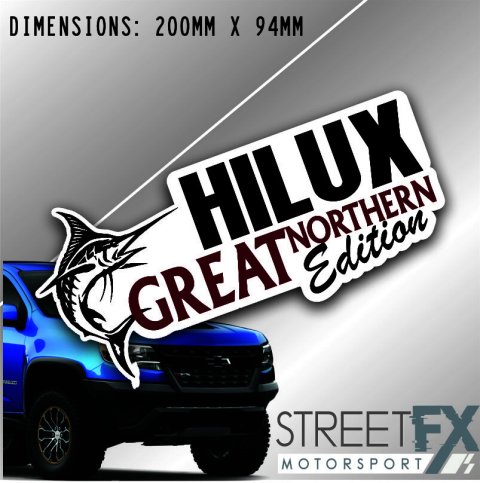 Great Northern Edition Hilux Sticker Decal 4x4  Camping Caravan Trade Aussie