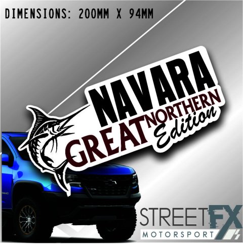 Great Northern Edition Navara Sticker Decal 4x4 4WD Caravan Trade Aussie