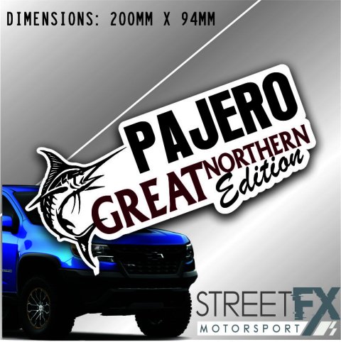 Great Northern Edition Pajero Sticker Decal 4x4 4WD Caravan Trade Aussie