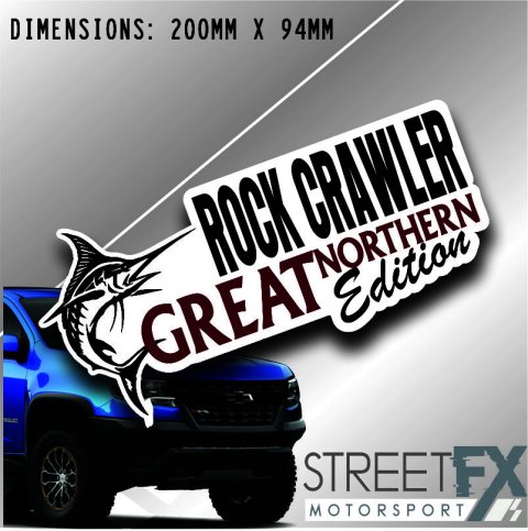 Great Northern Edition Rock Crawler Sticker Decal 4x4 Camping Caravan Trade