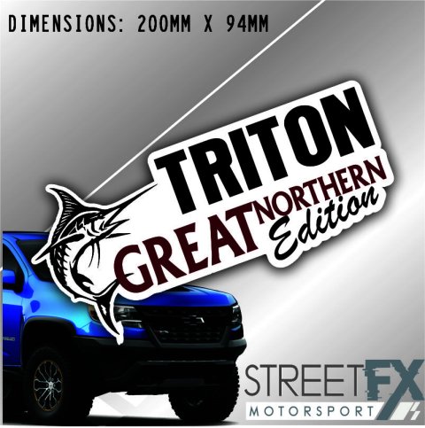 Great Northern Edition Triton Sticker Decal 4x4 4WD Caravan Trade Aussie