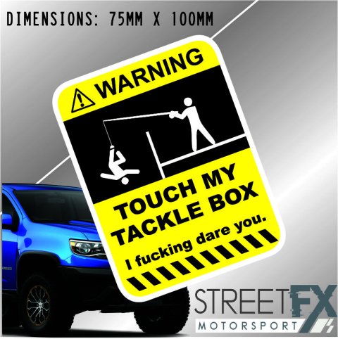 MA15+ Tackle box Warning Sticker Workplace Tools Tradie Safety Funnys Decal