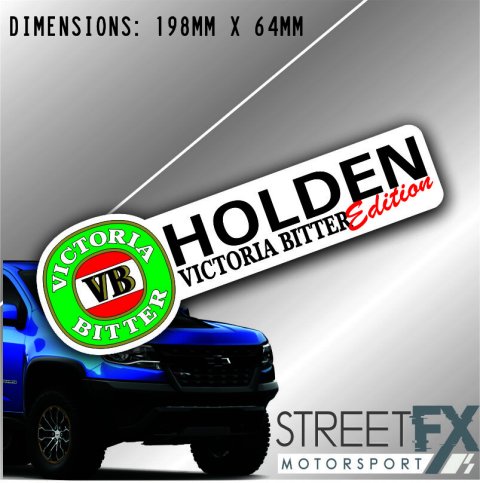 VB Victoria Bitter Beer Holden Sticker Decal 4x4 4WD Caravan Trade Aussie
