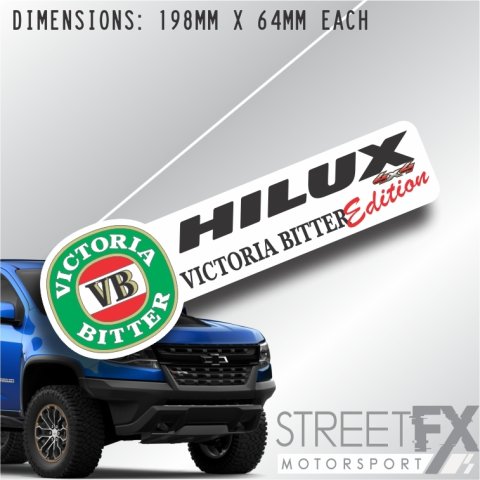 VB Victoria Bitter Beer Hilux Sticker Decal 4x4 4WD Caravan Trade Aussie