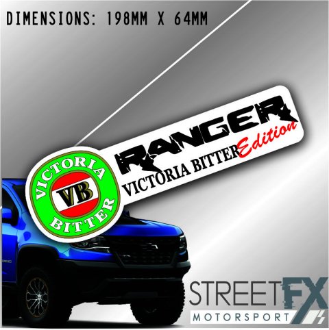 VB Victoria Bitter Beer Ranger Sticker Decal 4x4 4WD Caravan Trade Aussie