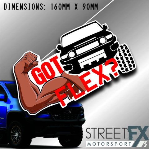 Got Flex 4x4 Sticker Decal 4x4 4WD Camping Caravan Trade Truck Aussie Adventure