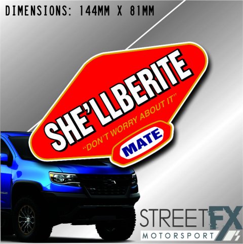 She'll Be Right Mate Vegemite Sticker Funny Culture Vinyl Meme Quirky Car  4x4