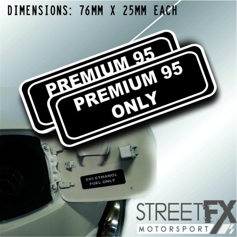 Premium 95 Only Sticker Gas Diesel Petrol Fuel Warning Label Car Rental 4x4