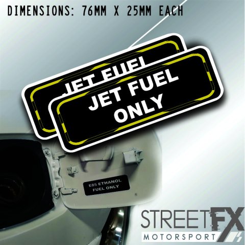 Jet Fuel Only Sticker Gas Diesel Petrol Fuel Warning Label Car Rental 4x4 Truck
