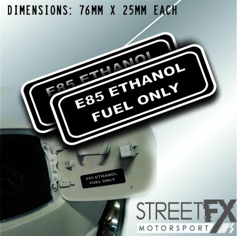 E85 Ethanol Only Sticker Gas Diesel Petrol Fuel Warning Label Car Rental 4x4