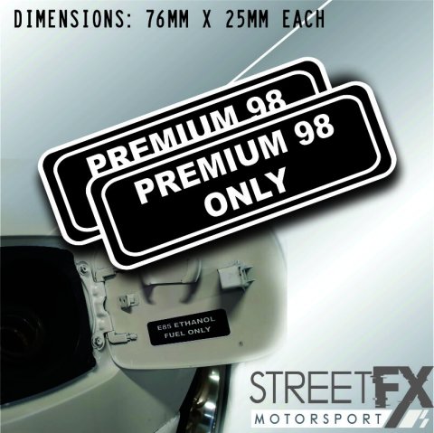 Premium 98 Fuel Only Sticker Gas Diesel Petrol Fuel Warning Label Car Rental 4x4