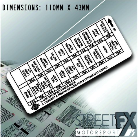 R31 Fusebox Sticker Translation Wiring Fuse English Vinyl For Nissan