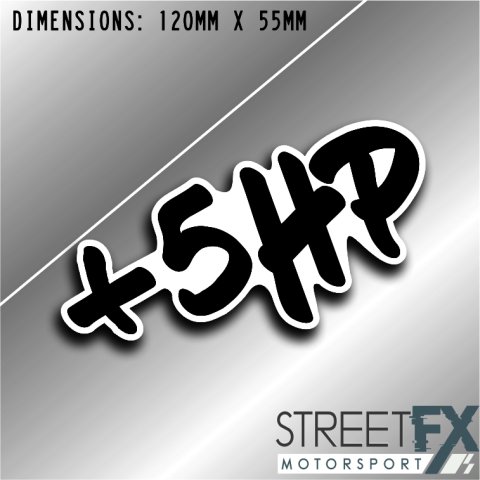 Plus +5hp Sticker Graphic bumper window jdm v8 car ute aussie vinyl
