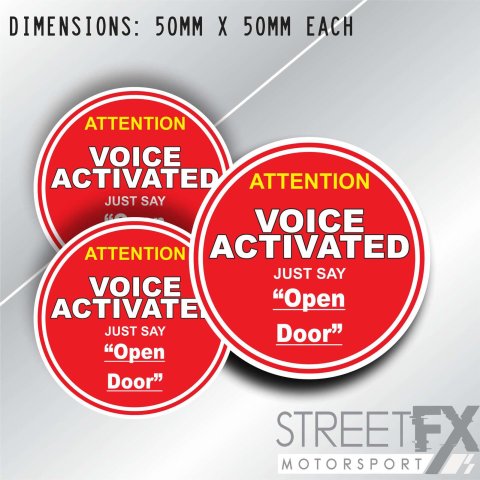 Motion Activated Open Door Sticker Funny Humour Car  Ute  4x4 Pop Culture