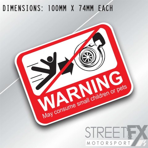 Warning Turbo May Consume Sticker Graphic bumper window jdm v8 car ute aussie