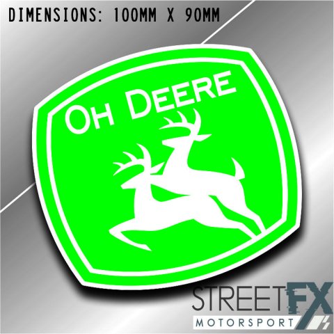Oh Deere Sticker Funny Culture Aussie Graphic Vinyl Meme Quirky Car  4x4