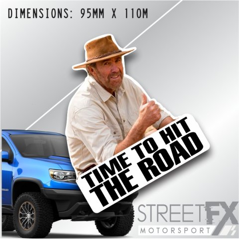 Time to Hit the Road Thumbs Sticker Decal 4WD Camping Caravan