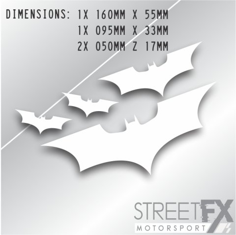 Batman 5 Pack White Sticker Funny Culture Aussie Graphic Meme Quirky Car  4x4