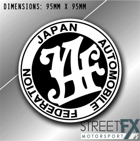 JAF JAPAN AUTO FEDERATION Black Sticker bumper window jdm car ute aussie