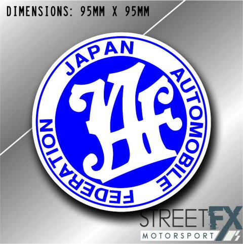 JAF JAPAN AUTO FEDERATION Blue Sticker bumper window jdm car ute aussie