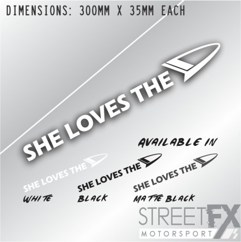 She Loves the D Sticker Black for Daihatsu Funny Humour Car 4x4 Pop Culture