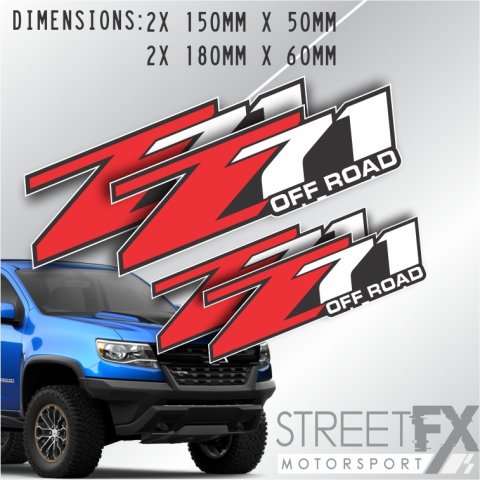 Z71 Colorado Offroad Sticker Pack Kit for Holden GMC Sierra 1500 2500 4x4 truck