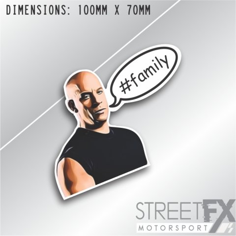 Toretto #family meme sticker decal F&F movie bumber window funny car 4x4