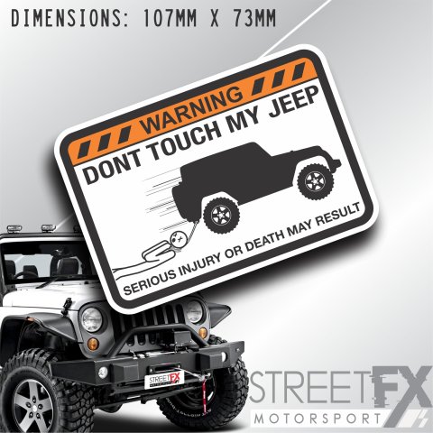 Don't touch my 4x4 Sticker Decal for Jeep Wranlger Renegade Offroad Warning