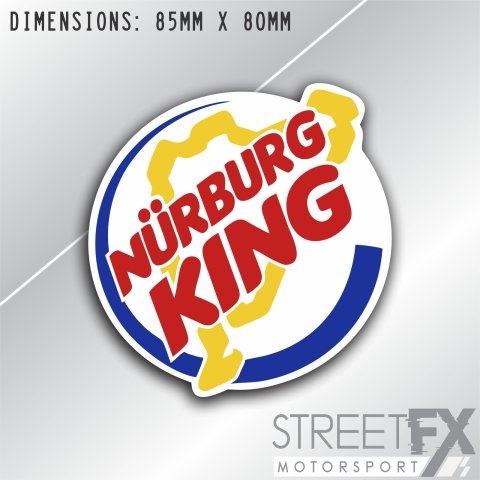 NurburgKing Sticker meme funny Humour Nurburgking Race Turbo V8 Bumper Window