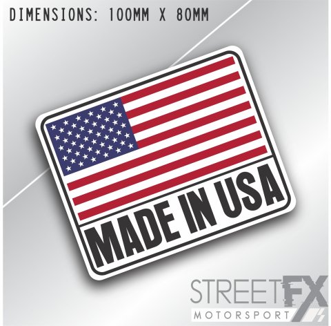 Made in USA Sticker Decal Bumper Window America Patriot Car 4x4 Truck