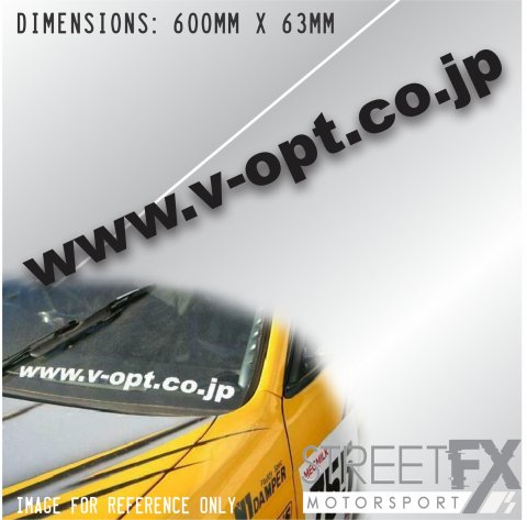 JDM www.v-opt.co.jp Black Sticker Banner JDM Drift Rally Race Window Decal 4x4
