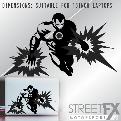 Ironman Sticker Decal Stark Stencil tony computer laptop hero suit