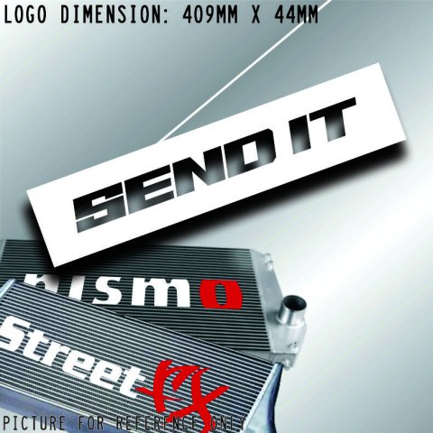 SEND It Intercooler cooler front mount stencil Sticker Decal car jdm drift race