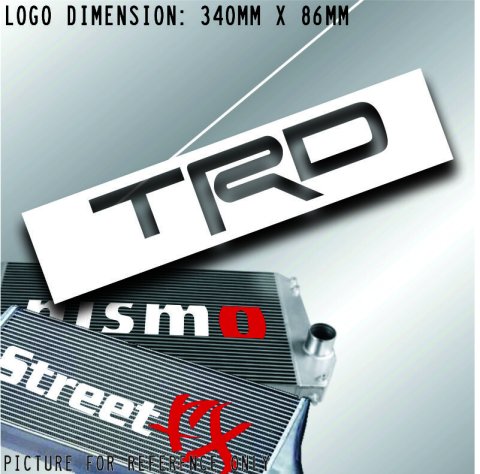 TRD Intercooler cooler front mount stencil Sticker Decal car jdm drift race