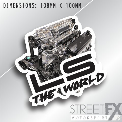 LS the world Sticker Decal Funny Engine crovette muscle tuned supercharge turbo
