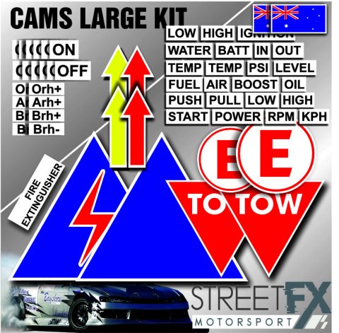 CAMS Approved LARGE Sticker Rally Drift Motorsport Racing Track Racing JDM