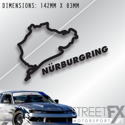 NURBURGRING BLACK Sticker Decal N?rburgring Car Turbo Race Rally Drift JDM Euro