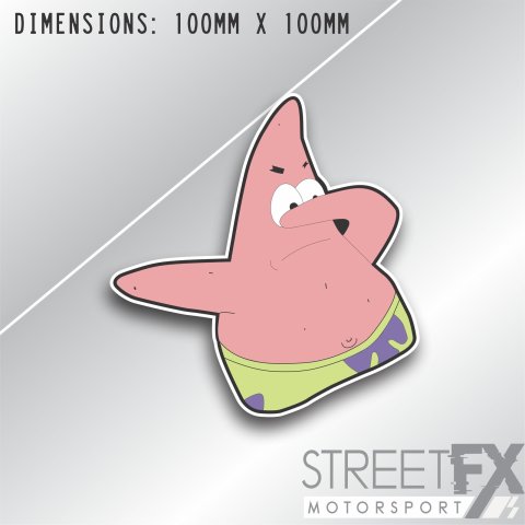 Patrick Star Dabbing Funny Vinyl Sticker Car Decal JDM Drift Dab Spongebob USDM