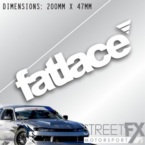 FATLACE White Sticker Window Bumper Decal Stencil Drift Race Import JDM Stance