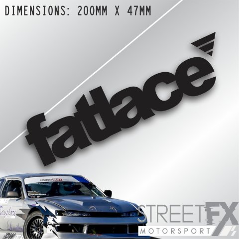 FATLACE Black Sticker Window Bumper Decal Stencil Drift Race Import JDM Stance