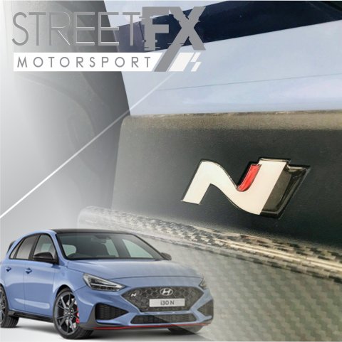 Pair i30N White Epoxy Sticker Decal for Hyundai I30 N Nline Line Peformance