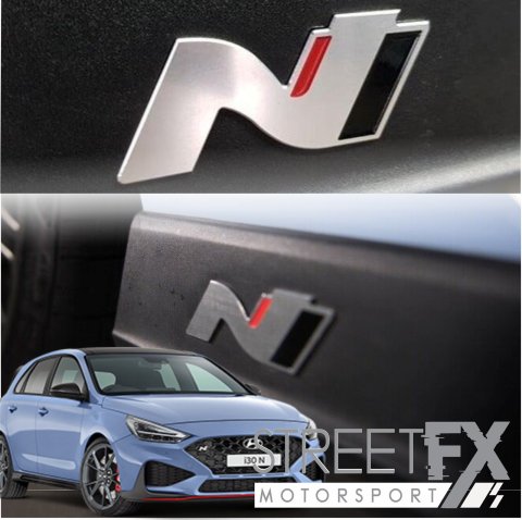 Pair i30N Brushed Metal Sticker Decal for Hyundai I30 N Nline Line Peformance