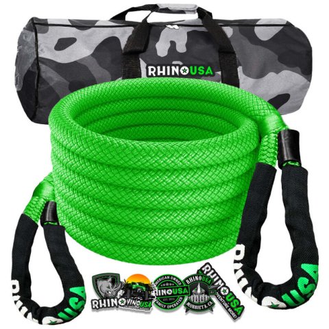 Rhino USA Kinetic Energy Recovery Rope (7/8In X 20Ft) Green