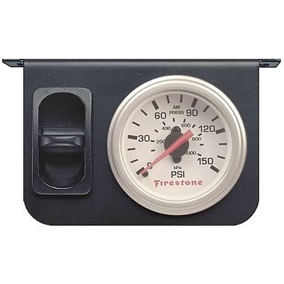 Firestone Air Adj. Leveling Electric Control Panel w/Single Gauge 0-150psi - White (WR17602229)